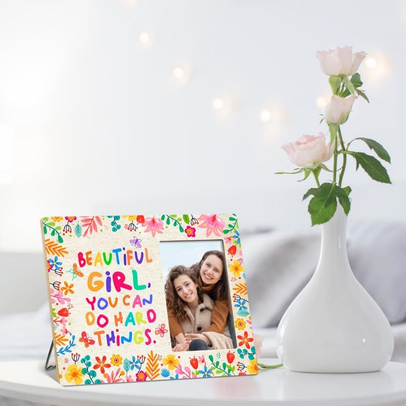 OTINGQD Beautiful Girl You Can Do Hard Things Picture Frame,Inspirational Gift for Girl Sister Friends,Birthday Chirstmas Gifts for Girls - Image 4